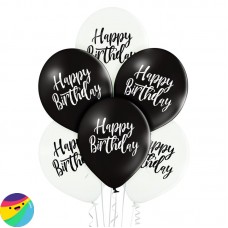 Baloni za rojstni dan - Happy birthday Črni in Beli